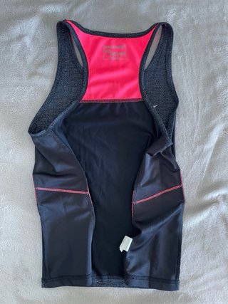 Camiseta deportiva YD ACTIVE gris y rosa