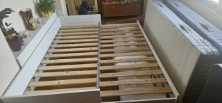 Cama extensible Ikea 80x200 con dos colchones.