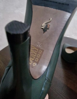 Décolleté Bruno Premi Pelle Verde Tg 36