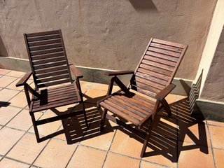 2 Sillas de Madera Taca para Jardín