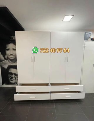 OFERTA Armario blanco de madera 2mx2m