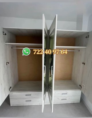OFERTA Armario blanco de madera 2mx2m