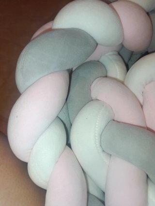 Trenza cuna/cama bebé multicolor