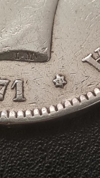 5 Pesetas plata Amadeo I Rey 1871 España