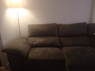 Sofá Chaiselongue Gris Tela