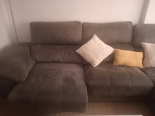 Sofá Chaiselongue Gris Tela