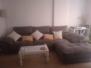 Sofá Chaiselongue Gris Tela