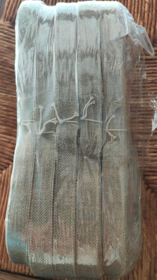 Nastri Pura Canapa Colore Naturale Vintage 5 Pezzi