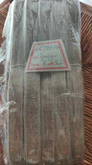 Nastri Pura Canapa Colore Naturale Vintage 5 Pezzi
