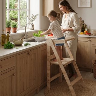 Torre di apprendimento in legno pieghevole Montessori per bambini