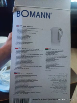 Hervidor Eléctrico Bomann 1L Blanco