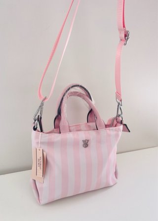 Bolso Victoria's Secret Rosa Rayas