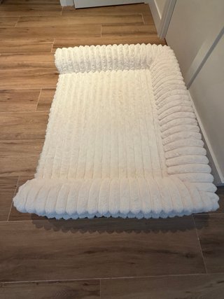 Cama ortopédica para perro beige