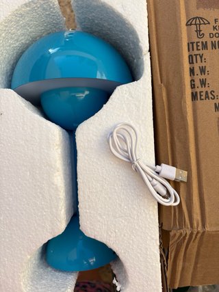 Lámpara de mesa inalámbrica azul NUEVA