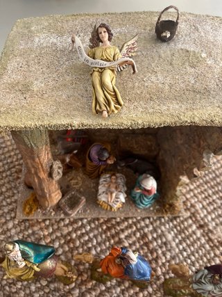 Nacimiento artesanal belén figuras camello