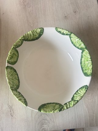 Insalatiera in ceramica fatta a mano numerata
