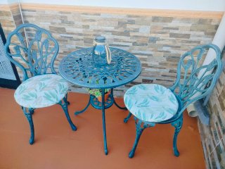 Conjunto mesa y 2 sillas jardín/terraza