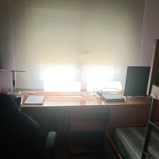 Dormitorio juvenil completo madera y morado