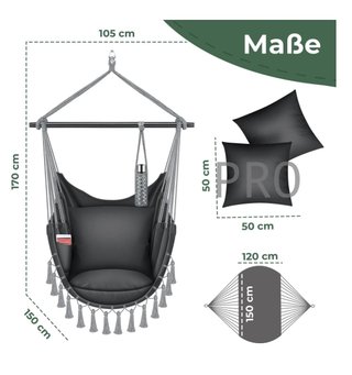 Silla colgante con 2 cojines - Kesser