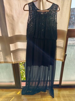 Vestido largo negro de Fiesta