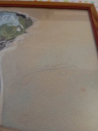 Cuadro dibujo mujer años 20