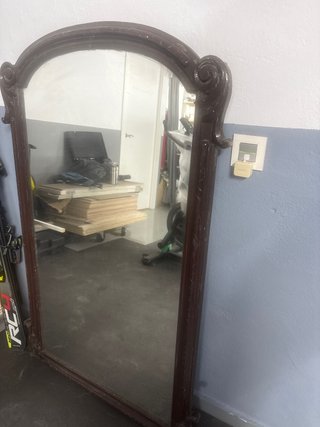 Espejo antiguo madera y cristal