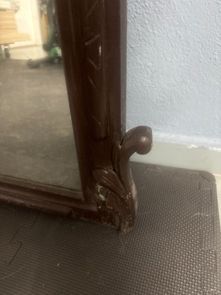 Espejo antiguo madera y cristal