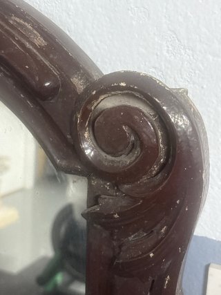 Espejo antiguo madera y cristal