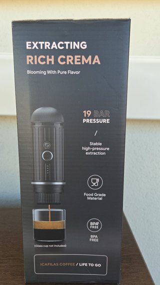 Cafetera Espresso Portátil 2 en 1 Negra