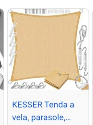 Telo ombreggiante KESSER 3 × 4 m, rettangolare