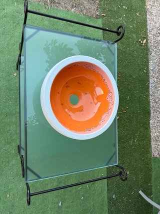 Mueble de baño forja y cristal