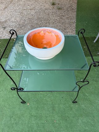 Mueble de baño forja y cristal