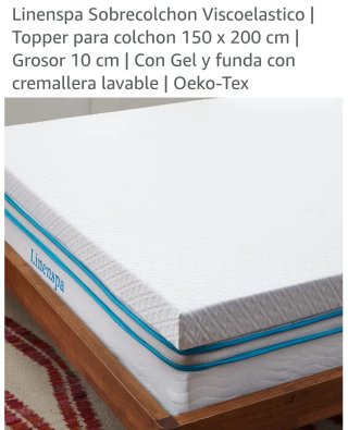 Topper Colchón Linenspa 10cm 150x200