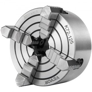K72-125 Chuck de Torno de 5 Pulgadas con Mandíbulas Independientes Reversibles 125MM Accesorios para Máquina de Torno de Metal Mini Torno de 4 Mandíbulas