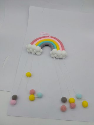 Arazzo di Pizzo Arcobaleno, Decorazione Tessile Arcobaleno, Arazzo Arcobaleno, per Camera da Letto, Appartamento