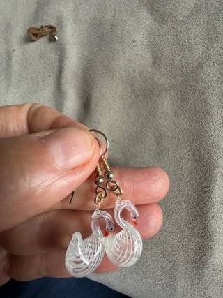 Orecchini Cigno Vetro Murano