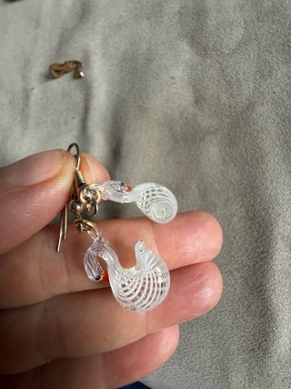 Orecchini Cigno Vetro Murano