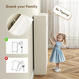 Zapatero Slim Ahorra Espacio Con 4 Puertas Abatibles, Zapatero de Entrada Con 2 Cajones Deslizables de Madera, Capacidad Para 8 Pares, 98X19.2X95.3 Cm, Blanco
