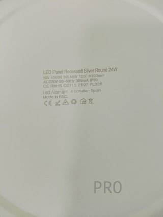 LED Panel Redondo Plano