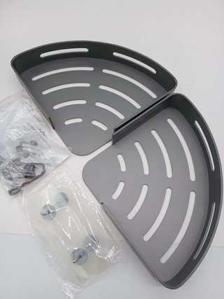 GERUIKE Estante Baño Estanteria Ducha sin Taladro Adhesivo Estantería Esquina Pared Organizador Baño