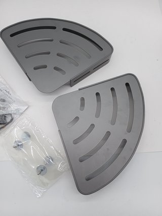 GERUIKE Estante Baño Estanteria Ducha sin Taladro Adhesivo Estantería Esquina Pared Organizador Baño