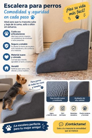 Escalera para perros cómoda y segura