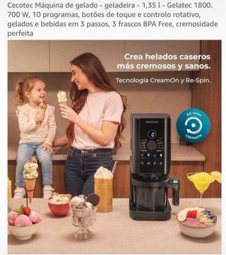 Cecotec Gelatec 1800 Máquina Helados
