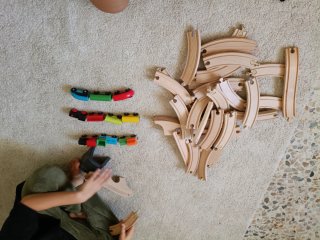Tren de madera para niños