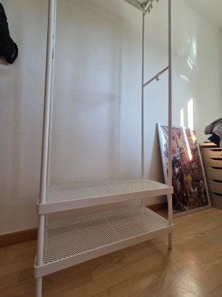 Perchero zapatero armario Blanco Metálico Ikea