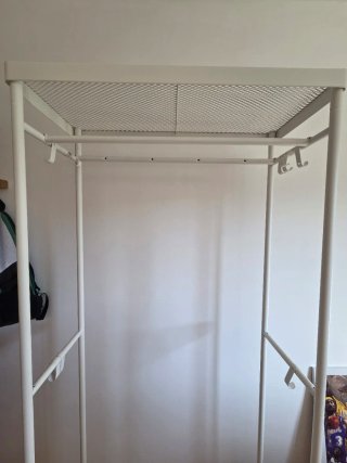 Perchero zapatero armario Blanco Metálico Ikea