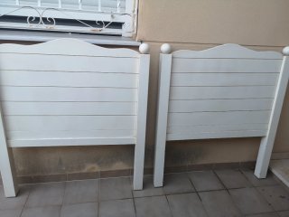 2 Cabeceros de Cama Madera Blancos