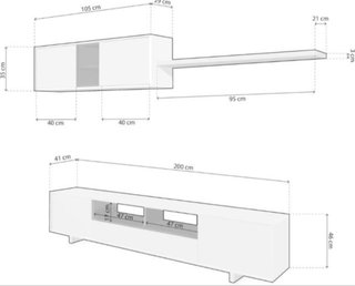Mueble TV salón blanco