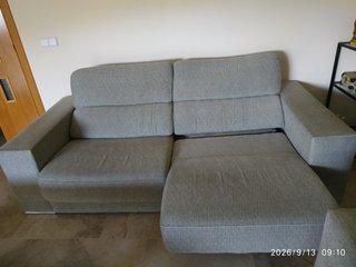 Sofá gris 3 plazas y sofá 2 plazas