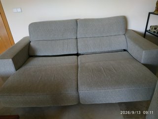 Sofá gris 3 plazas y sofá 2 plazas